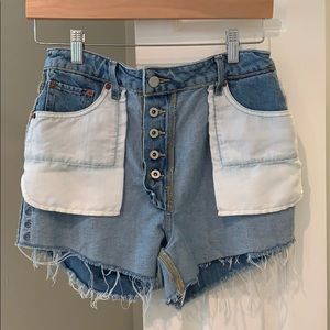 Ética inside out jean shorts